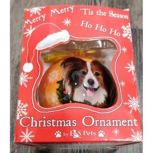 PAPILLON Shatterproof Ball Ornament 3" Collie by E & S Pets